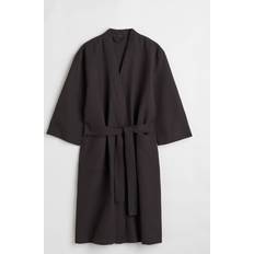 H&M Sleepwear H&M & Waffled Bathrobe Black