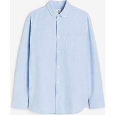 H&M Men Shirts H&M & Regular Fit Oxford Shirt Blue