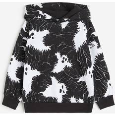 H&M Sweaters H&M & Printed Hoodie Black