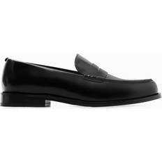 Massimo Dutti Penny Loafers Aus Leder SCHWARZ