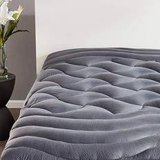 SLEEP ZONE Pad Double Mattress Cover Gray