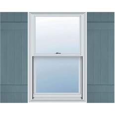 Windows Ekena Millwork 35 Lifetime Vinyl Standard Four Board Joined Batten Pair Wedgewood Blue Window Shutter