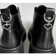 Shoe Care & Accessories Shein 1pair Metallic Hollow Out Heart Shaped Pendant For Boots Sweet & Cool Shoes Accessories For Clothing, Bag, Keychain, Ornaments