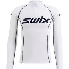 Herre - Hvite Superundertøy Swix RaceX Bodyw Halfzip M - Bright White