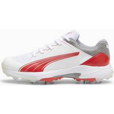 Puma Spike 24.1 Cricket Shoe, White/Red/Stormy Slate