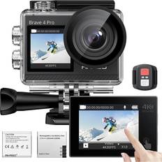 Akaso 4K30fps Waterproof Action Camera 20MP Dual Screen 40M Underwater Camera, Stabilization, 5x Zoom, 2 Rechargeable 1350mAh