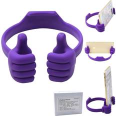 Tianci Universal Flexible Thumb Smartphone Tablet Mount Holder Purple