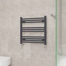 Heated Towel Rails NRG 600x600mm, Straight Central Anthracite