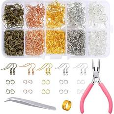 Baoblaze 125 Pieces Earring Hooks Jewelry Making Supplies Ear Wire 1128Pcs Earring Making