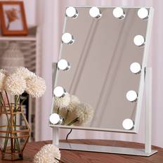 Living and Home Hollywood Mirror with Bright 12 LED Light Up Dressing Makeup Desk Table Mirrors