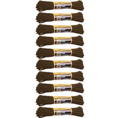 Brown Shoe Laces grafters Pack of 10, Brown Round 210cm Boot Laces Packet Of 10