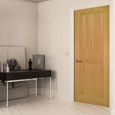 Deanta Oak Unfinished Eton 4P Interior Door (x198.1cm)