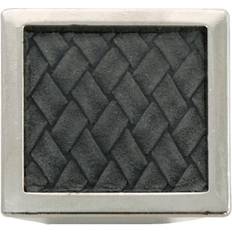 Leather Door, Window & Furniture Hardware GrillTown 1.63 Square Knob Polished Nickel & Black
