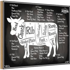 Holz Poster Vianmo Holzschild Wandschild 18x12 Beef Poster