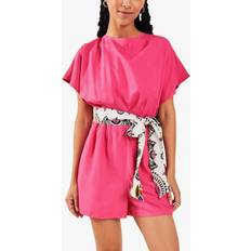 Pink Jumpsuits & Overalls Accessorize Open Back Playsuit, Pink