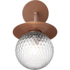Optic wall lampe Nuura Liila Dark Bronze/Clear Vægarmatur ∅ 14cm