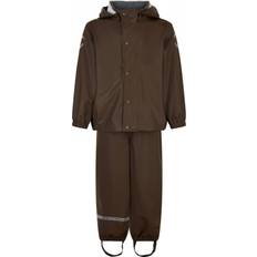 Mikk-Line PU Rain Set with Braces - Slate Black (33145)