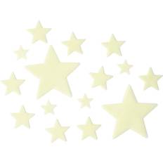 Economico Decorazioni murali Legami Super Stars Stelle Fosforescenti Adesive L Max 7 cm PVC 3 Diverse Misure