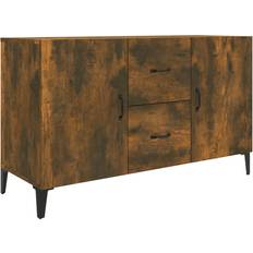 Sideboards vidaXL Engineered Wood Smoked Oak Sideboard 100x60cm