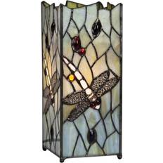 Multicoloured Lighting MiniSun Tiffany Multi-Coloured Dragonfly Multicolour Table Lamp 26.5cm