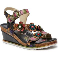 Bonito Womens Black Multicolour Walking Sandals - Black