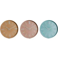 PVC Clocks Home ESPRIT Blue Pink Mustard Wall Clock 30cm