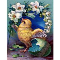 Peintures Diamant 5D DIY Diamond Painting Full Round Drill Bird with Flower Diamond Embroidery Cross Stitch