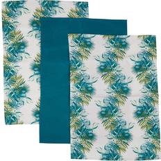 Premier Housewares Winter Palm Set Of 3 Colourful Kitchen Towel Green