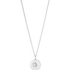 Georg Jensen Daisy Sterling Silver White Enamel Necklace