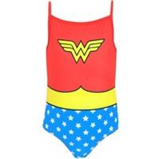 Sleeveless Bathing Suits DC Comics Wonder Woman Swimsuit Red 6-7 Years