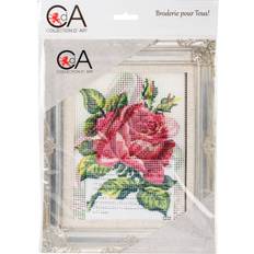 Needlepoint Kits Needlework Kits RTO Collection D'Art Stamped Needlepoint Kit 20X25cm-Red Rose