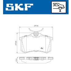 SKF VKBP 90047 Bromsbeläggsats