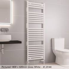 Heated Towel Rails Eastbrook Staverton Vertical Straight Heated White