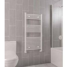 Heated Towel Rails Eastbrook Wingrave Vertical Curved Heated White