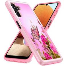 Mobile Phone Accessories HD Accessory TUFF Hybrid Armor Case for Samsung Galaxy A13 5G Butterfly