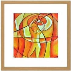Natural Framed Art ARTERY8 Andreas Bogdain Balance 2 Square Print Framed Art