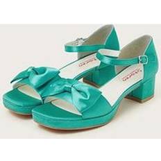 Green Sandals Children's Shoes Monsoon Girls Satin Platform Sandals Pale Green, Light Green, Older