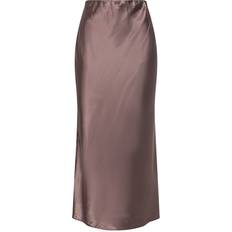 PixieGirl Satin Midaxi Skirt - Brown