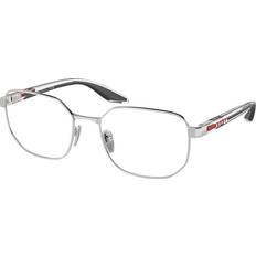 Prada Glasögon & Läsglasögon Prada Prada Linea Rossa PS50QV 1BC1O1 Silvriga Endast Båge Män