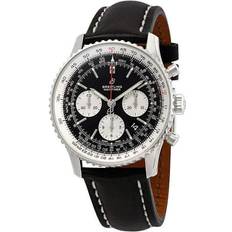 Breitling Herr Armbandsur Breitling AB0121211B1X1 Navitimer 1 Black Men s Leather Chronograph