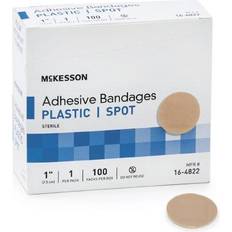 First Aid McKesson Adhesive Spot Bandage 1-Inch, Tan, 100 Count