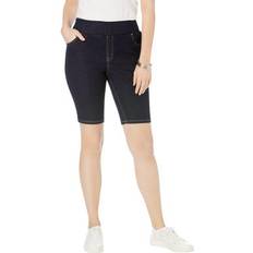 Jessica London Pants & Shorts Jessica London Plus Women's Comfort Waist Bermuda Short in Indigo Size W Pull On Stretch Denim