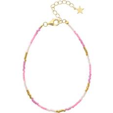 Nuni Copenhagen Armband Nuni Copenhagen Kira Armband 18 kt Guldpläterad Silver - Light Pink