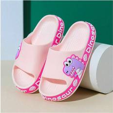 PVC Children's Shoes DreamSilent Pink, 7-7.5Kids Girls Boys Summer Slippers Kids Beach Pool Mules Sliders Shoes Toddler Sandal