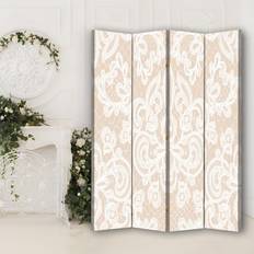 Beige Room Dividers East Urban Home Double-Sided Rotatable Room Divider