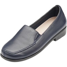 Cotton/Textile - Women Moccasins Damart Soft leather Moccasin - Navy