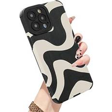 Mobile Phone Accessories MZELQ for iPhone 13 Pro Max Case, Cute Pattern Wave iPhone 13 Pro Max Case, Screen Protector Camera Protection Lens Shockproof Phone Case for Girls