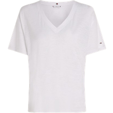 Lino Magliette Tommy Hilfiger V-Neck Relaxed T-shirt - Th Optic White