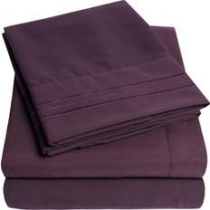 Sweet Home Collection 1500 Supreme Full Sets Purple Bed Sheet Purple