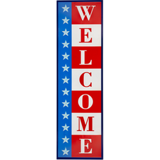 Red Wall Decorations Northlight Americana Welcome Metal Sign Wall Decor